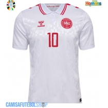 Camisa de time de futebol Dinamarca Christian Eriksen #10 Replicas 2º Equipamento Europeu 2024 Manga Curta